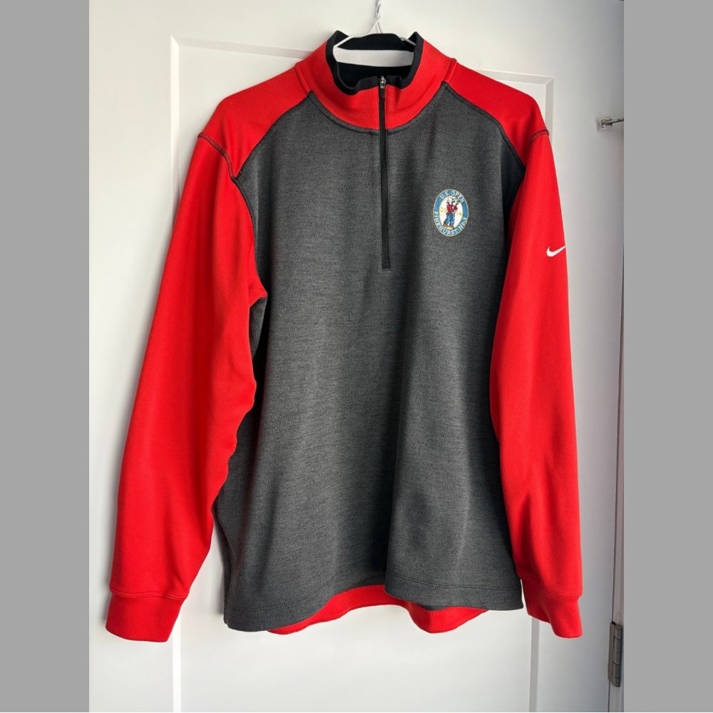 NIKE Golf Tour Performance Quarter Zip | Red, Long-Sleeved